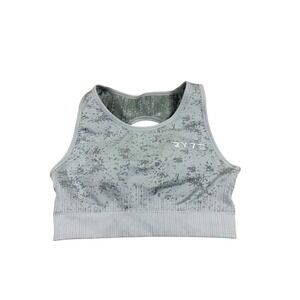 RYZE collective Women's Gray Camo Seamless Sports Bra Medium Activewear